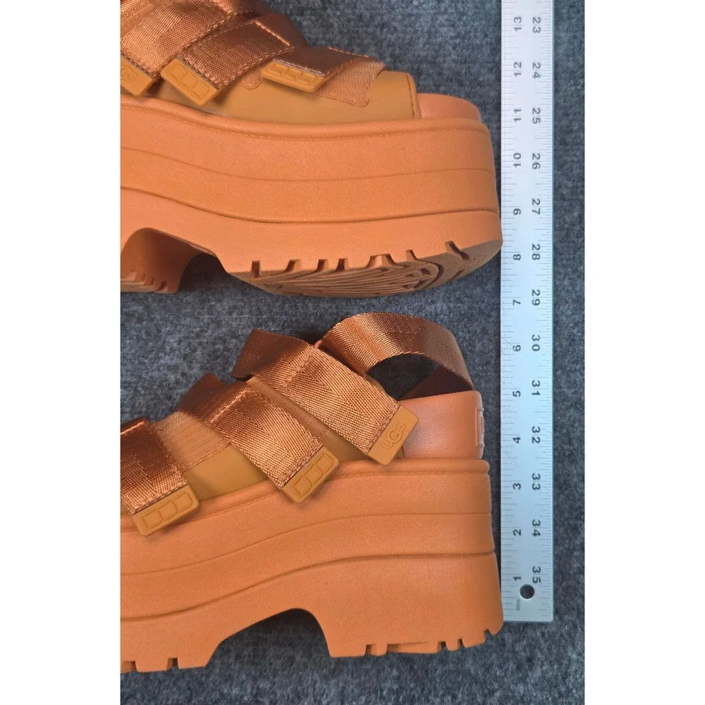 UGG Ashton Ankle Sandal Womens Sandle Orange Platform Lug Sole Strappy 1167431